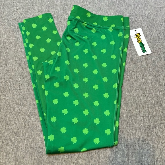 Tipsy elves St Patrick 
Green Clover Leggings, Medium - Picture 3 of 9